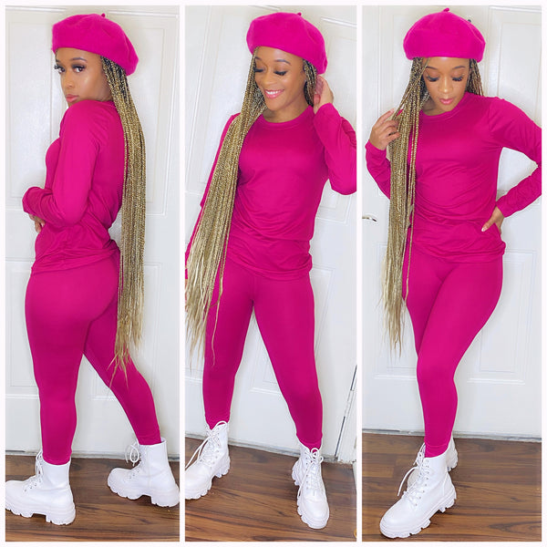 Harley Leggings Set “Fuchsia”