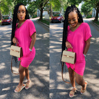 Pocket Dress (Pink )